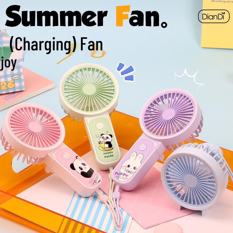 Cartoon USB Rechargeable Mini Handheld Fan with Custom Logo
