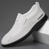 Leather Men Shoes Slip On Casual Loafers Italian Soft Men Business Moccasins Breathable Boat Shoes Men flatsZapatos Hombre