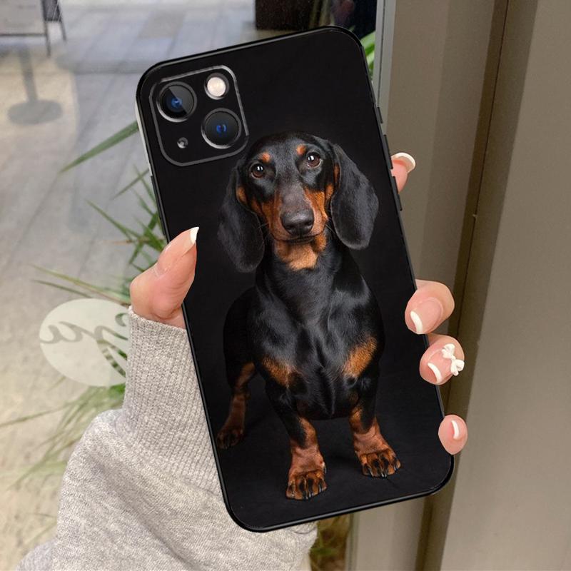 Чехол для телефона с таксой Для iPhone 12 11 13 14 15 16 Pro Max Mini X XS XR Plus Ударопрочный чехол
