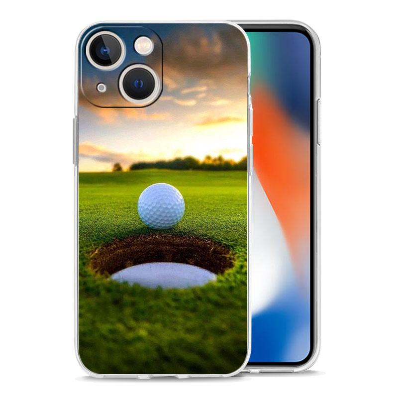 Чехол для телефона iPhone 17 Air Cases iPhone 16 15 12 13 14 Pro Max SE 7 8 Plus iPhone11 Прозрачный Мягкий Чехол Гольф Спорт