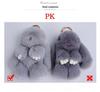 Брелок-помпон из меха кролика рекс - Милый плюшевый кролик-подвеска и шарм для сумки