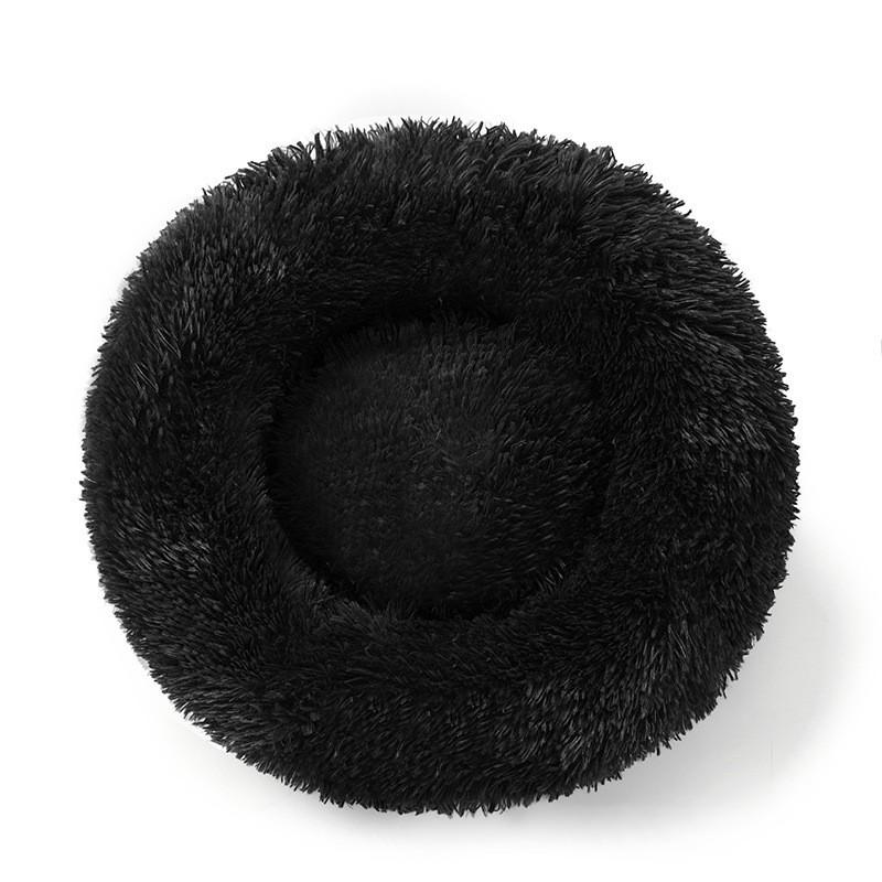 Long Plush Warm Round Pet Bed For Cats And Dogs All Seasons