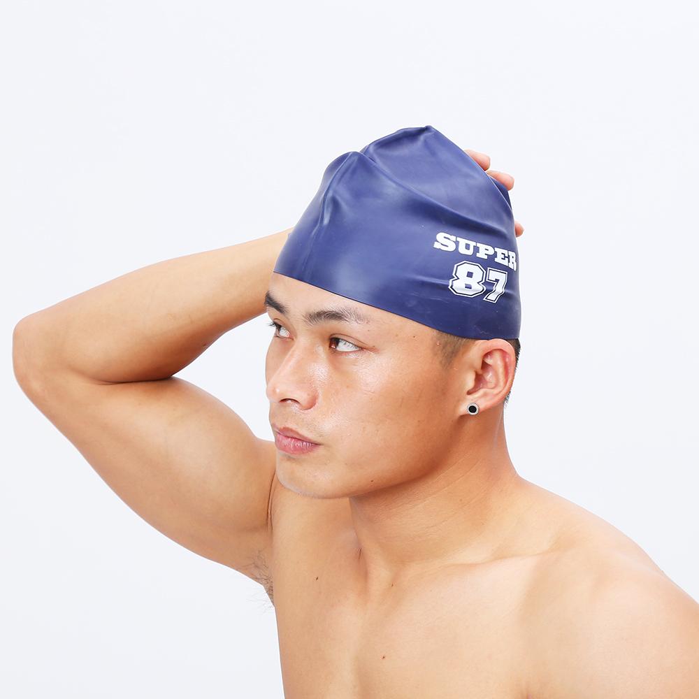 Летняя модная мужская шапочка для плавания, силиконовая модная шапочка для мальчиков, новинка 2016 года, синяя шапочка для купания, мужская профессиональная водонепроницаемая шапочка для взрослых, распродажа