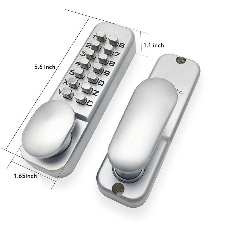 Zinc Alloy Silver Anti-Theft Digital Push Button Mechanical Password Lock Home Hotel Entry Main Gate Polished Finish Code Lock