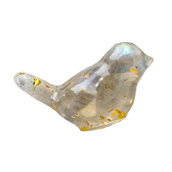 Натуральный камень красочная фигурка птицы позитивная целебная энергия ручная работа искусственный кристалл мини-статуэтка птицы украшение для домашнего офиса настольный орнамент