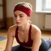 Спортивная повязка на голову Быстросохнущая Впитывающая пот Повязка для волос Однотонная Высокая эластичность Йога Пилатес Бег Нескользящая повязка на голову