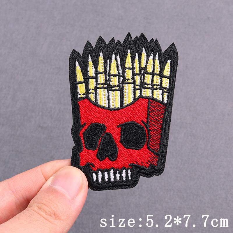 Нашивки с вышивкой в виде черепа в стиле панк на одежде, хип-хоп, сексуальные, термоклеящиеся, нашивки с надписью «Любовь» для декора одежды