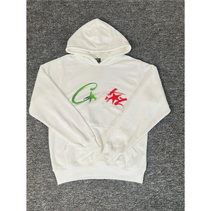 Unisex Oversized Hooded Sweatshirt With Colorful Letter Print Warm Fleece Lined Casual Pullover Winter