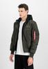 Зимняя куртка Alpha Industries MA-1 D-Tec Hood Bomber Jacket (183110) темно-зеленая