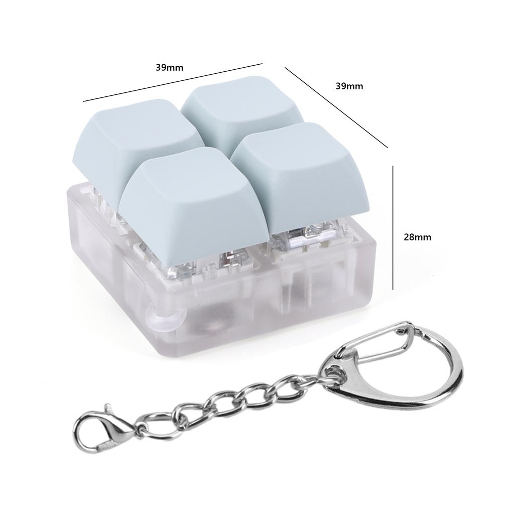 2/4 шт. 4 кнопки клавиатура приложение Fidget брелок со светодиодной подсветкой снятие стресса клавиатура кликер декомпрессионные игрушки для взрослых детей