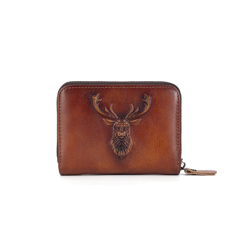 Сумка для карточек. Изготовленный вручную кошелек из мягкой коровьей кожи, компактный многофункциональный держатель карточек, сумка для документов.