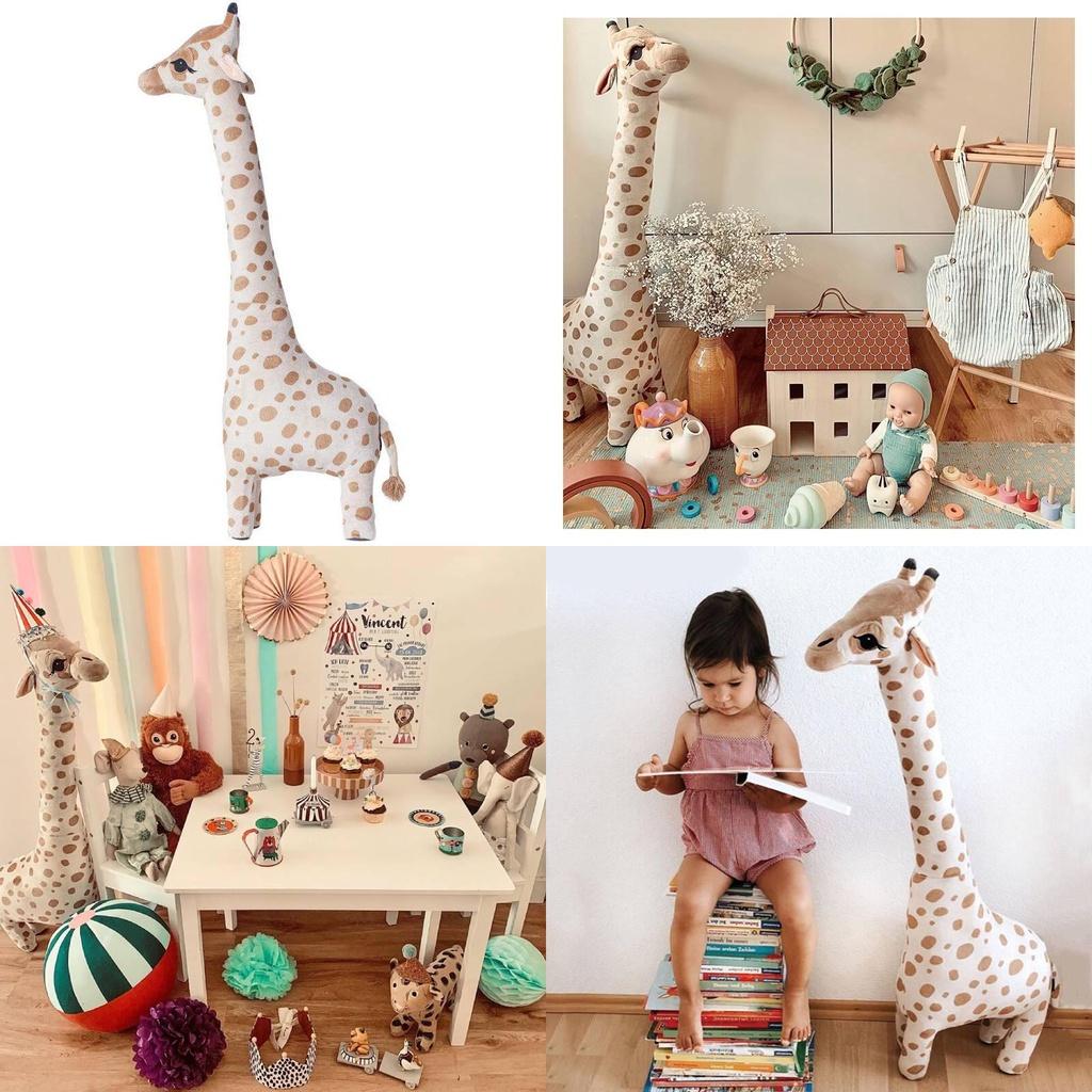 Милая плюшевая игрушка Жираф, подушка для сна для декора детской спальни и поддержки во время сна