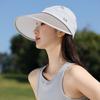 Ice Anti-Ultraviolet Sun Hat Women'S Fashion Sun Hat Outdoor Beach Hat Zipper Dual-Purpose Hat