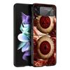 Жуткий Страшный Красный Глаз Жесткий ПК Чехол для Телефона Для Samsung Galaxy Z Flip 7 6 5 4 Черная Крышка Для Galaxy Z Flip 3 Складной Корпус Fundas