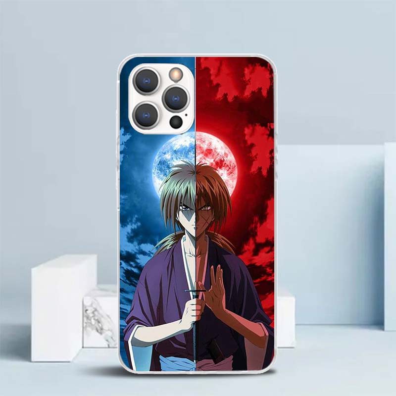 Rurouni Kenshin Anime Soft Cover for iPhone 16 17 Air 15 14 Pro Max 16E Phone Case 13 Mini 12 11 7 SE 8 Print Pattern Fit Cases