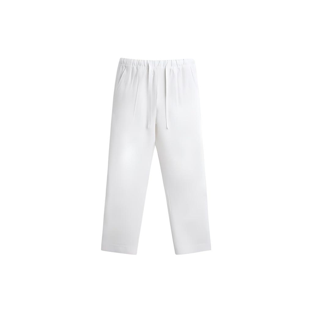 Zara Fashionable Simple Versatile Straight Casual Pants Men Bottoms White 2634600-250