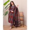 Праздничный костюм Курти Сальвар Индийский женский топ Туника Курта Брюки Дупатта Комплект Платье VFP-1849a