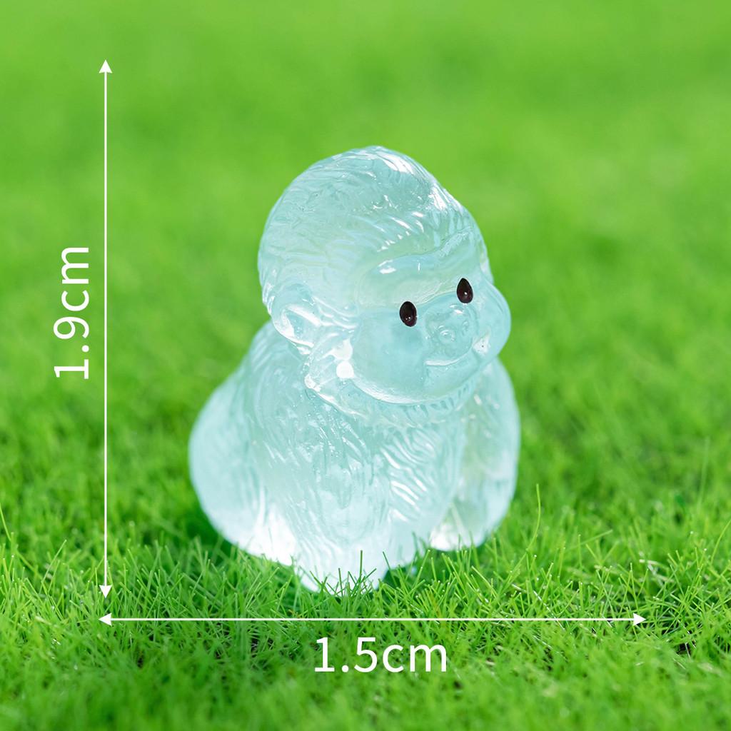 Animal Noctilucent Resin Gorilla Figurine With Multicolor For Home Decoration