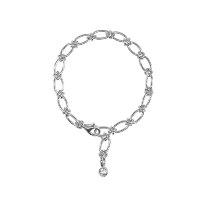 Aphrose Birthstone Chain Bracelet (Silver)