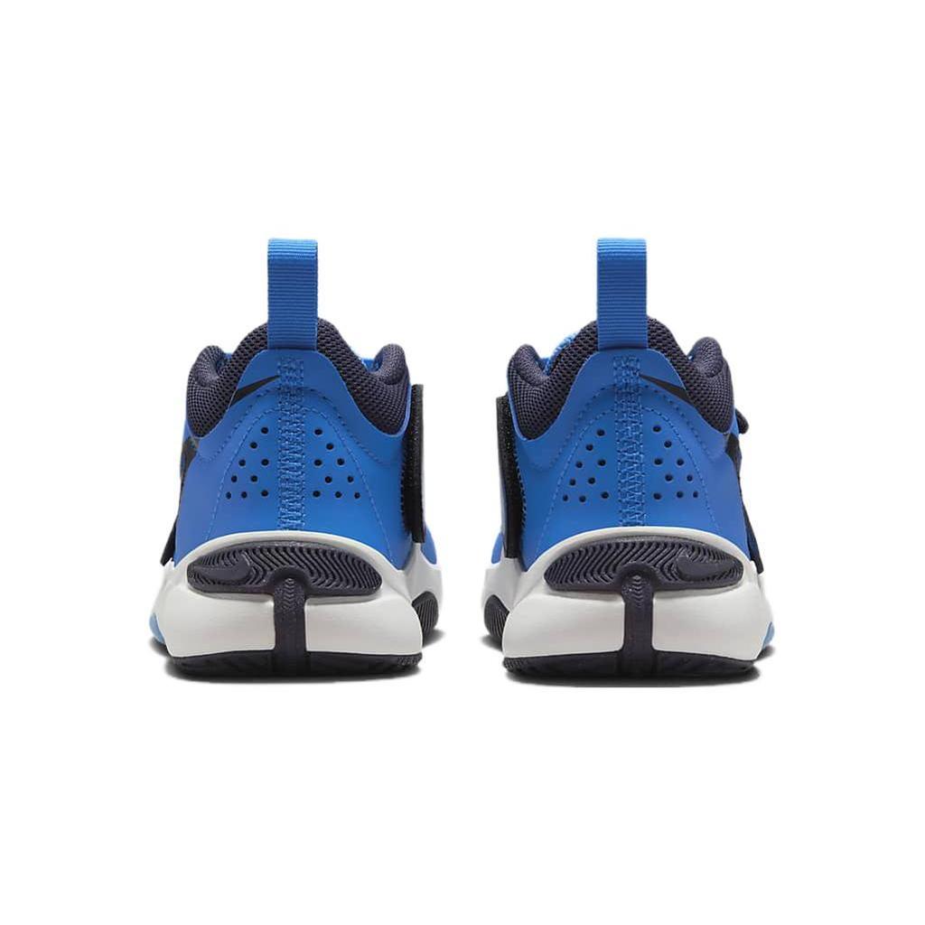 Nike Team Hustle D 11 Lil Abrasion Resistant Low top Children's Basketball Shoes Blue White Children Aged 3 7 Years Old DV8992-400