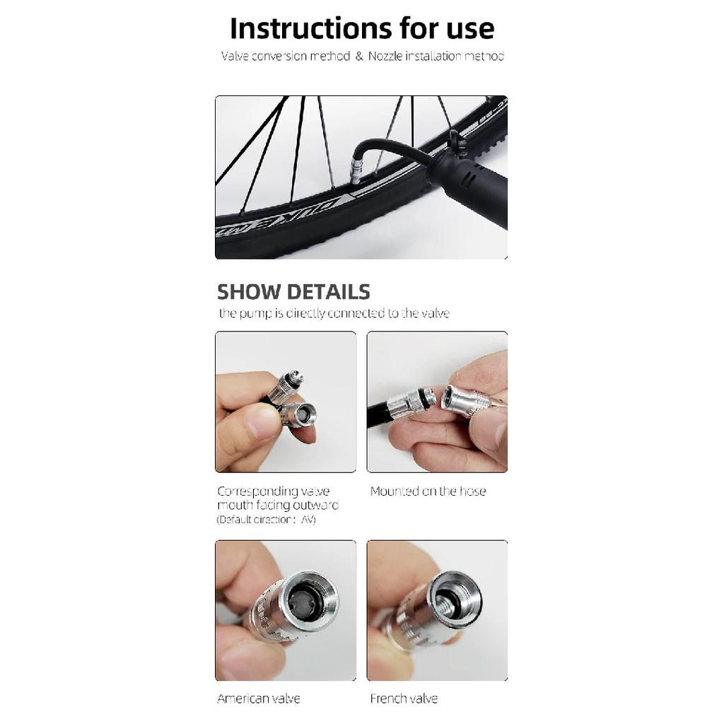 Bicycle Pump Portable Mini Bicycle Pump Cycling Hand Air Pump Ball Tire Inflator Schrader Presta Valve MTB Road Bike Accessories