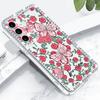 Чехол с узором «Цветы и бабочки» и стразами для Samsung Galaxy S25 Ultra S24 Plus S22 S23 S21 FE A14 A15 A16 A25 A26 A34 A35 A36 A54 A55 A56 5G Capa Funda