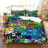 Hip Hop Angry Geometry Dash Bedding Set Single Twin Full Queen King Size Bed Set Game Bedroom Duvetcover Sets Anime Bed