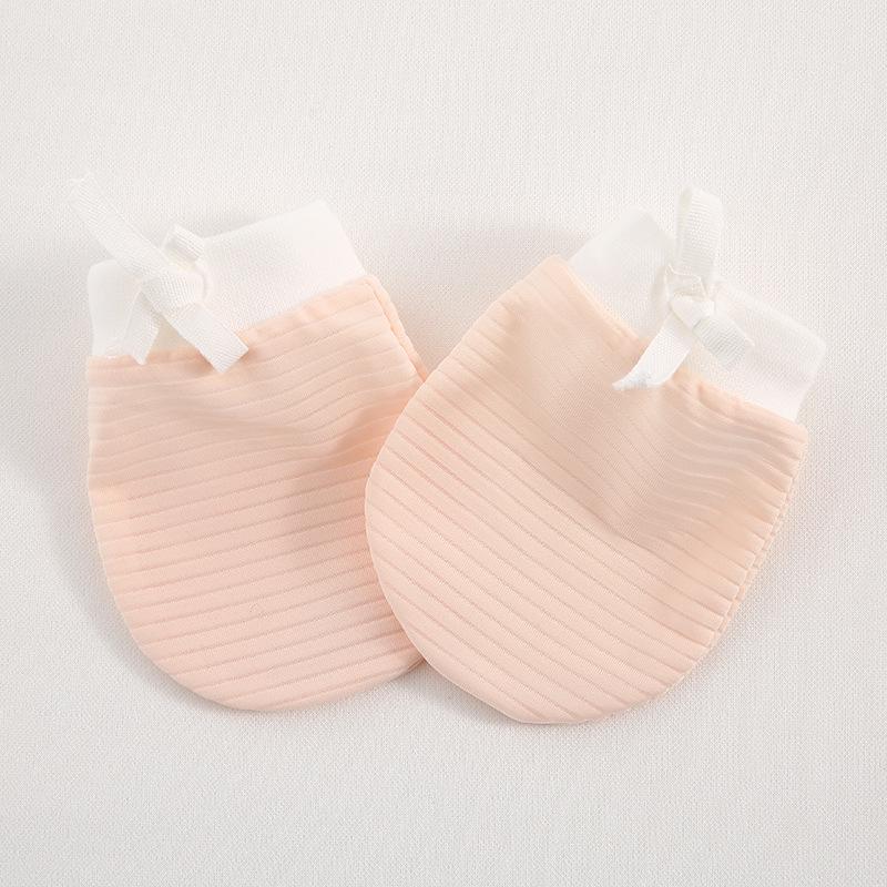 Дышащие перчатки из ледяного шелка от царапин для новорожденных, мягкий манжет, 0-6 месяцев, Защита для рук