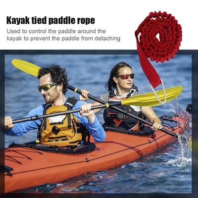 Эластичный поводок для удочки с веслом, шнур для привязывания с крючком (красный)