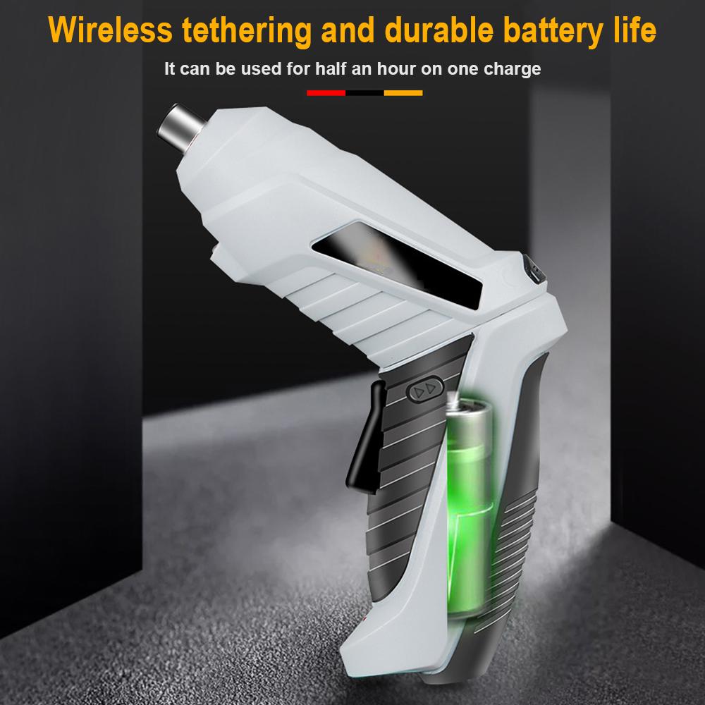 3,6 В 1300 мАч Беспроводная мини-электрическая дрель-отвертка со светодиодной подсветкой для установки мебели/завинчивания/ремонта углов/пробивания древесины