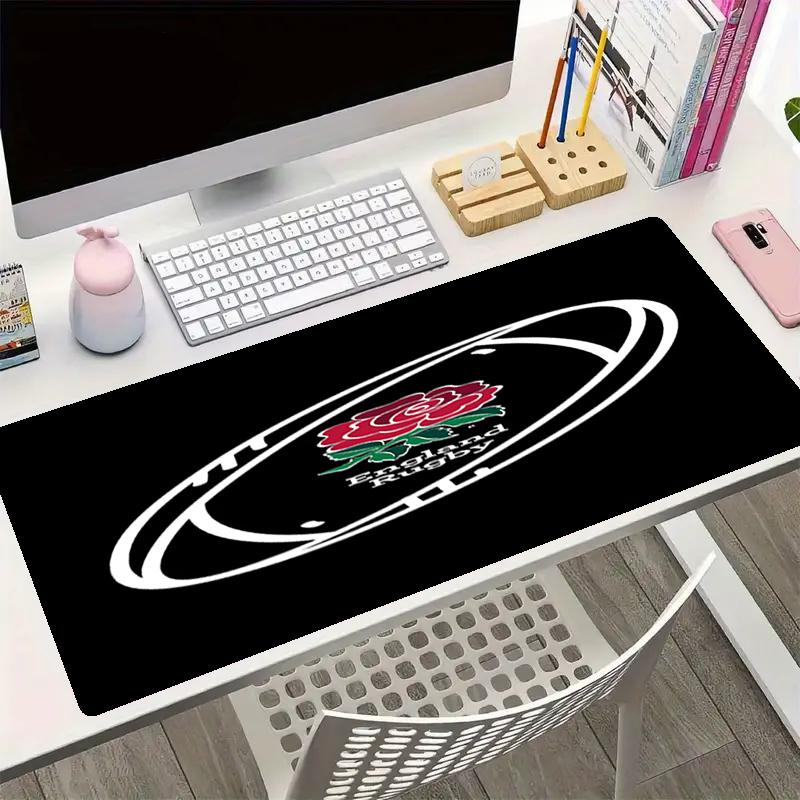 England Rugby Theme Mouse Pad, Non Slip Rubber Base, Multifunctional Office & Home Decor, Perfect for Workspace Personalization.