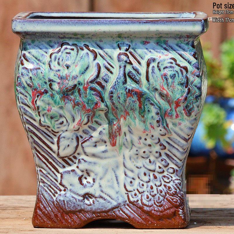 Специальное предложение: Высокий ретро-керамический цветочный горшок для суккулентов или зеленого редиса