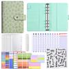 Creative Leather A6 Zipper Binder Notebook, Full-Print PU Journal with Zipper Pouch, Planner Organizer for Note-Taking and Accounting