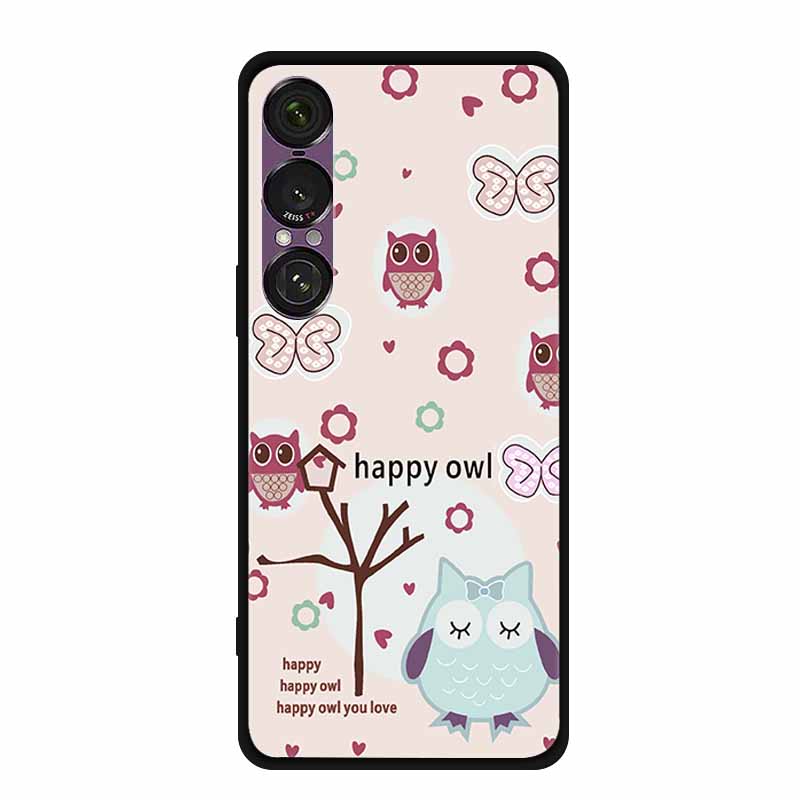 For Sony Xperia 1 VII VI V IV II III Case Soft Silicone Bumper 3D Flowers Emboss Phone Cases for Sony Xperia 1 VII Back Covers