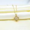 Smart Four-Leaf Clover Necklace Women'S Simple And Versatile Temperament Micro-Inlaid Pendant Accessories
