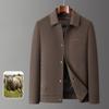 Double-sided Woolen Down Lining Wool Jacket for Middle-aged Men and Women Winter Thickened Jacket Lapel Wool Short Coat