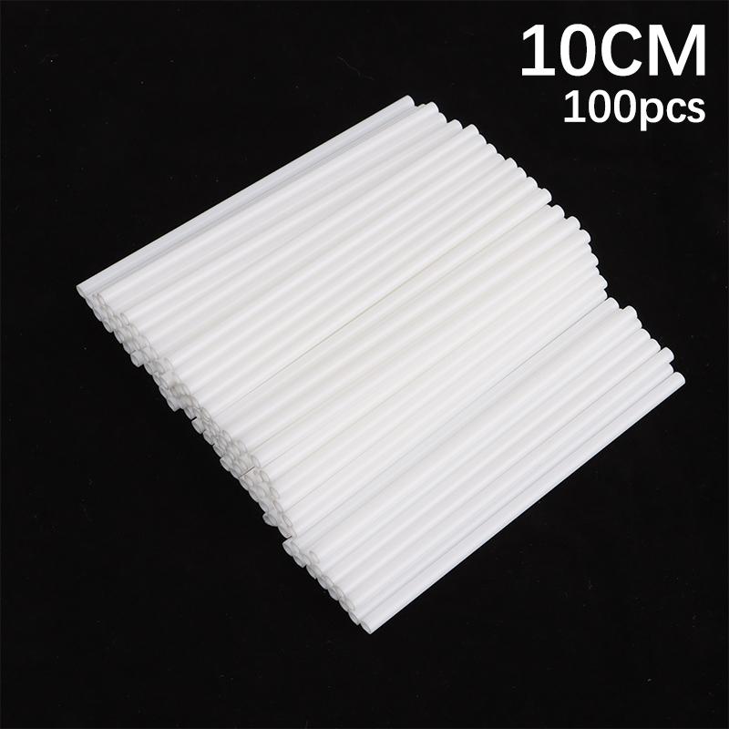 100Pcs 8/10/12/15Cm White Pp Solid Core Lollipop Sticks For Chocolate Candy Sticks Cake Pop Sticks Diy Baking Accessories