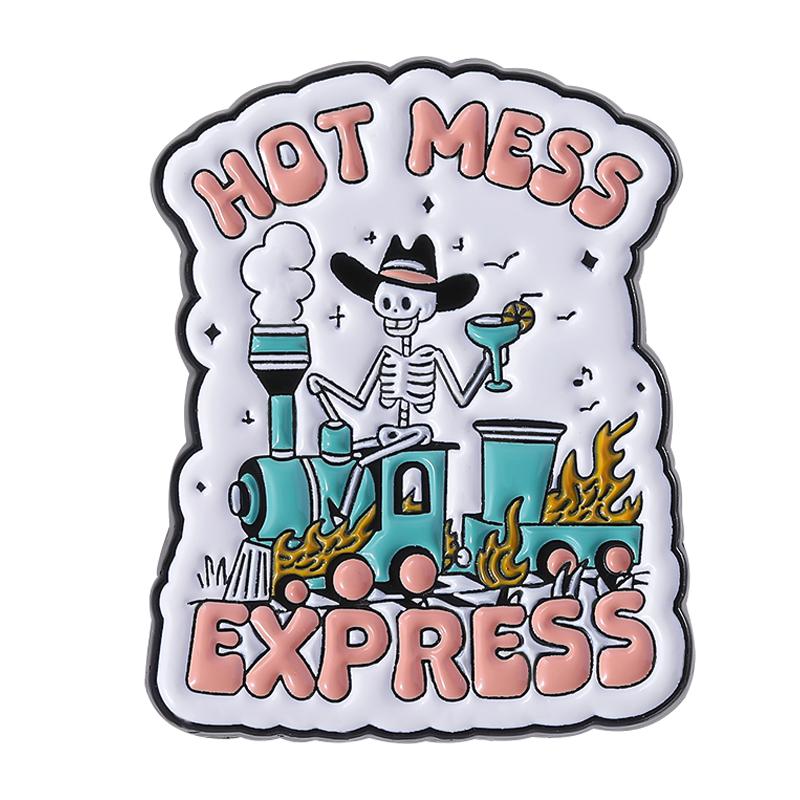 It's Ok Not To Be Ok Enamel Pin Custom Quotes Emotional Support Dumpster Fire Mental Health Brooches Lapel Badge Jewelry Gifts