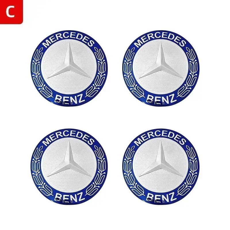 56mm 60mm 65mm 75mm Car Wheel Center Hub Caps Covers Sticker For Mercedes Benz A C E GLC GLA Class W177 W212 W213 X156 W166 X247