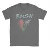 Men's Band Rush T Shirt Pure Cotton Tops Humorous Short Sleeve O Neck Tees Original T-Shirt