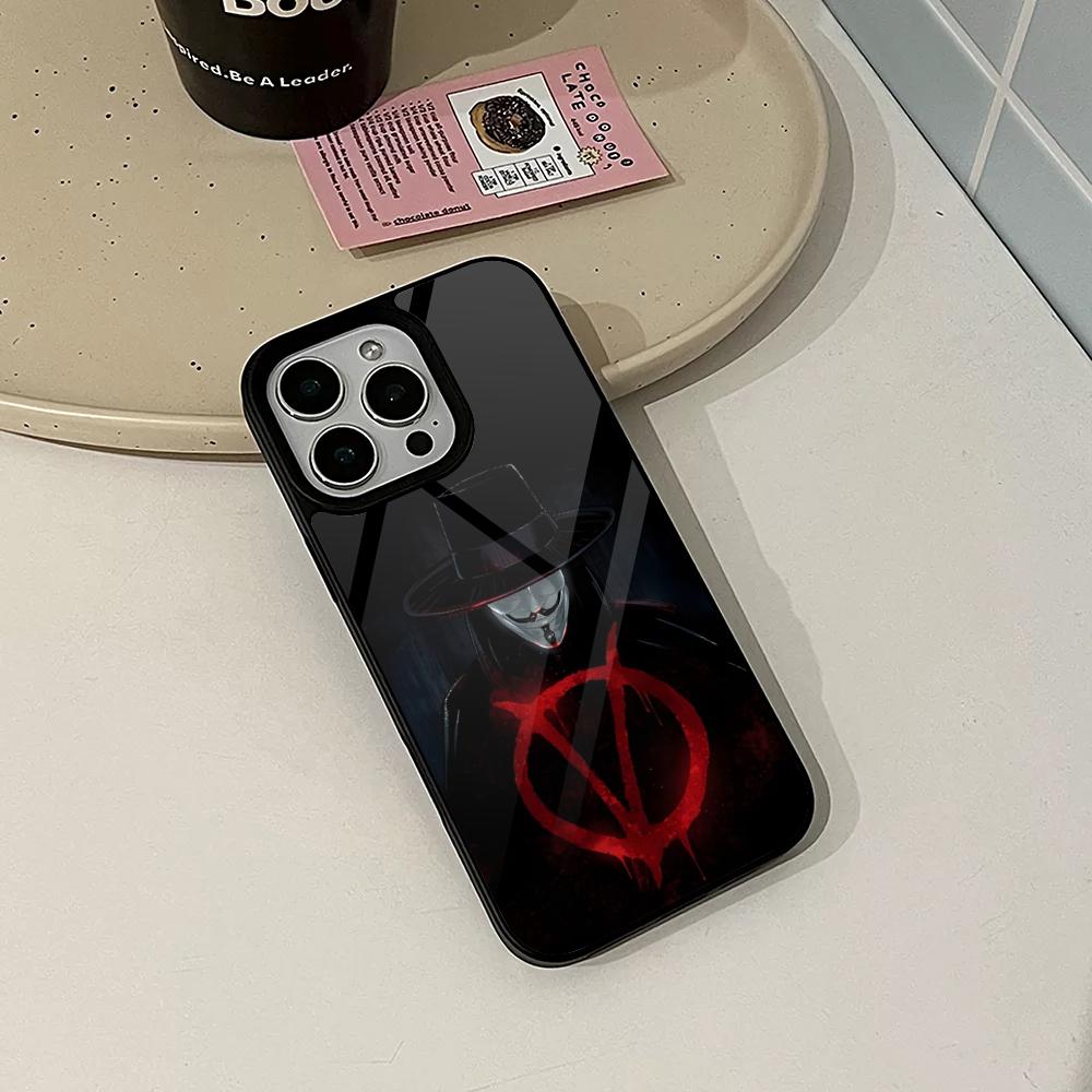 Чехол для телефона V For Vendetta для Iphone 17 16 15 14 Air 13 12 11 Pro Max Mini Plus Fundas Shell PC+TPU Cover
