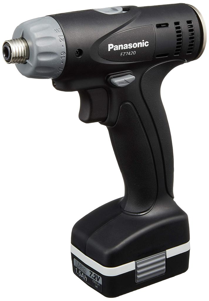 Panasonic Rechargeable Drill Driver Battery Pack X Included Slide Type M5 T Shape SLIMO and Light Mobile Black 7.2V 1.5Ah 2/Charger/Case 7.2V (Slim