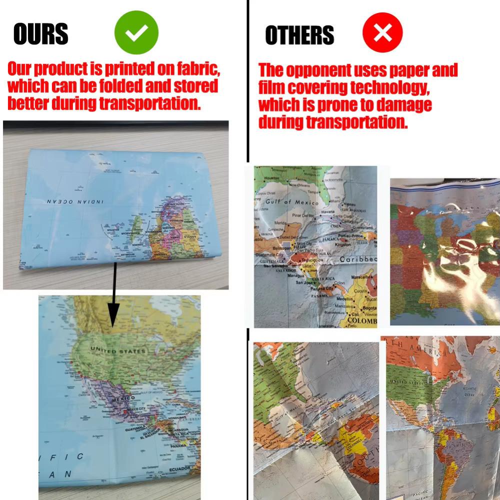 A0-84.1*118.9cm Decorative Hanging Picture World Map Wall Art Poster Painting Without Frame Gift Travel Tools