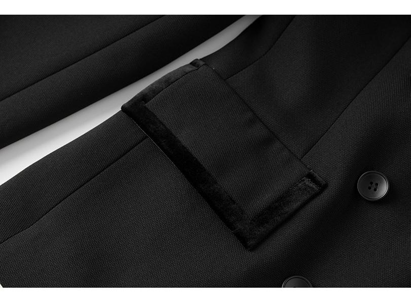 Элегантный женский пиджак-жакет ранней осени с бархатной отделкой, двубортный, с тяжелыми шипами, стразами и вышивкой в виде стрекозы