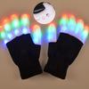 1 Pair LED Light-Up Gloves for Adults Kids Party Prop Knitted Fabric
