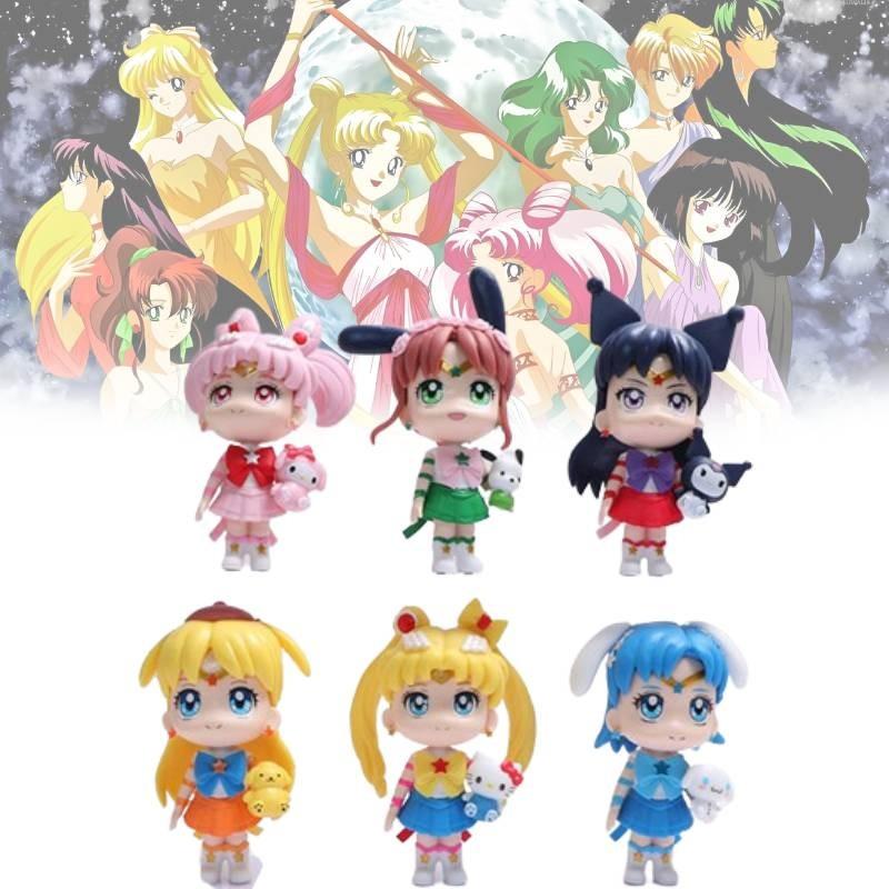 Красиво изготовленные фигурки Сейлор Мун и персонажей Sanrio из ПВХ. Идеально подходят для коллекционеров и поклонников.