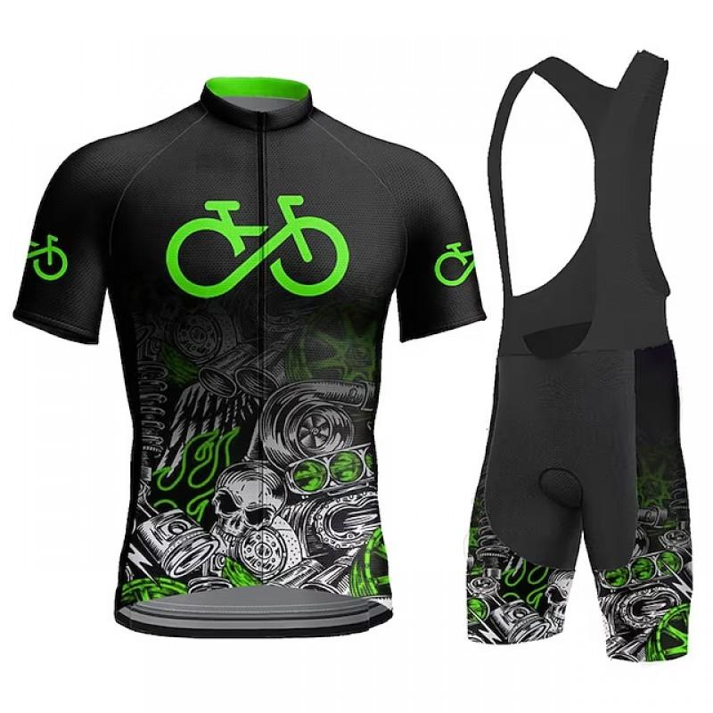 Unisex Quick-Dry Cycling Jersey Short Sleeve Road Mountain Bike Riding Breathable Sportswear