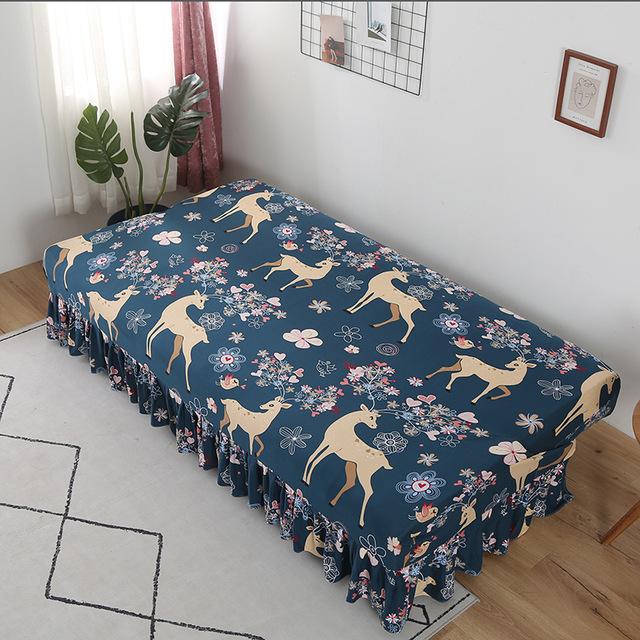 Чехол для дивана Modern Floral Series с юбкой по краю для складного дивана без подлокотника, всеобъемлющий эластичный защитный чехол