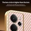 For Realme 14 5G/14T 5G Phone Case Carbon Fiber Textured Electroplated TPU Back Cover