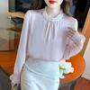 Chiffon Shirt for Women In Spring Elegant Heavy Industry Beaded Shirt Chic Niche Commuting Top